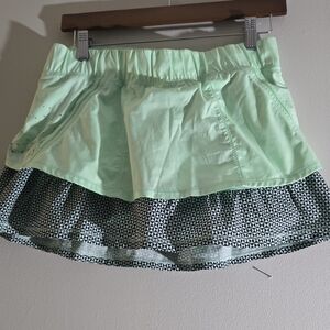 Lululemon Athletica Mint and Black Mini Skirt